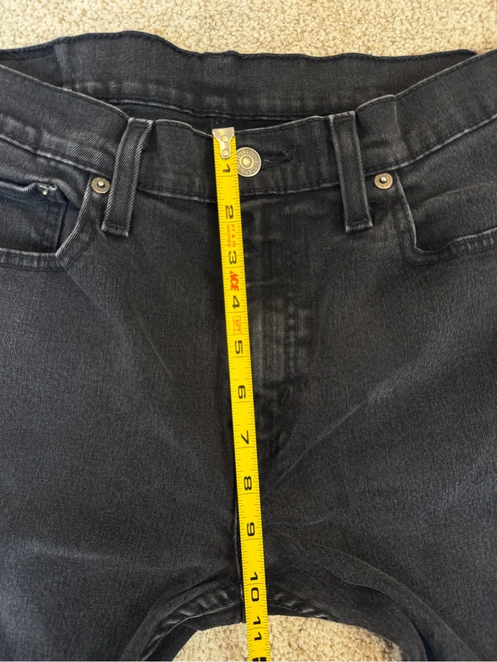 Levis Strauss 502 Jeans Slim Fit Stretch Black Men’s Size 33x32
